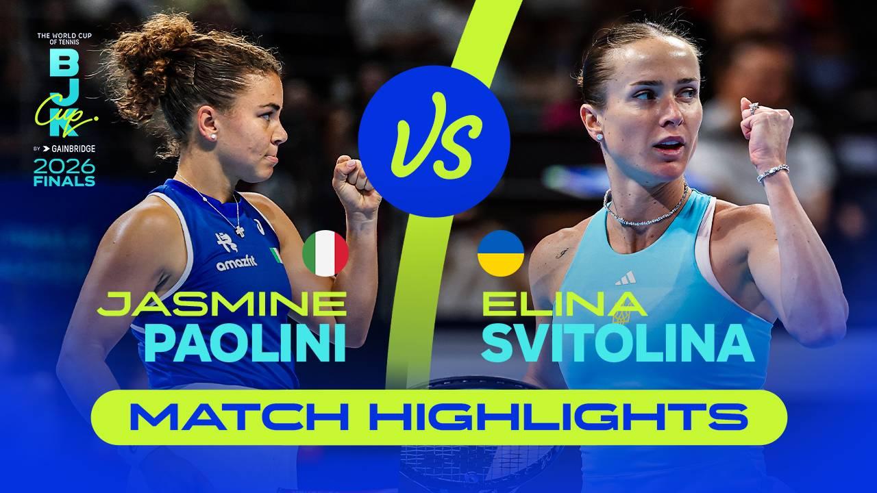 Highlights: Jasmine Paolini (ITA) v Elina Svitolina (UKR)