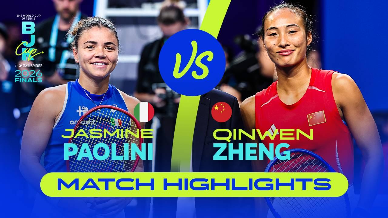 Highlights: Jasmine Paolini (ITA) v Zheng Qinwen (CHN)